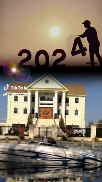 Happy New Year from the Fountains, let's go 2024. #happy #happynewyear #year #bye #2024 #2025 #blessed #letsgo #gold #big #house #water #boat