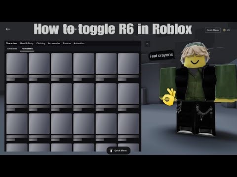 How to toggle R6 on Roblox✅