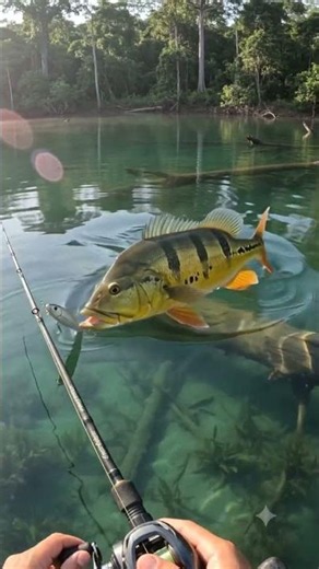 MONSTER Peacock Bass EXPLODES on Topwater! 🤯🐟 #shorts #fishing #topwater