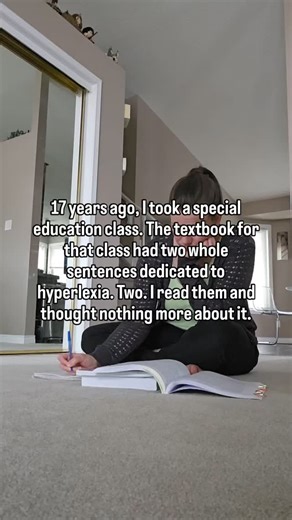 I came across that textbook about 5-6 years ago in storage and was shocked to see that I first learned about hyperlexia so long ago. (Too bad I didn't remember it when I needed it!) Fast forward 17 years ⏩ I've been writing and sharing about hyperlexia for over 10 years now, helping families all around the world better understand what it is and how to best support their own hyperlexic child. 💕 Follow along if you'd like to learn more about hyperlexia. You know, beyond that simple two sentence d