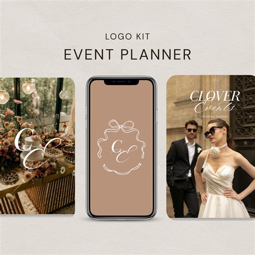 Event Planner Logo Branding Kit | Editable Canva Business Design | Wedding Planner Logos (digital Download) - Etsy