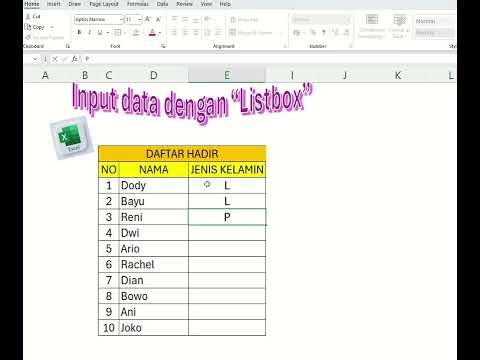 Membuat Listbox di Excel