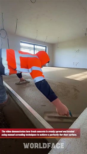 Perfect Concrete Floor Leveling Technique | Smooth Screeding for Modern Buildings