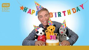 Happy 70th birthday Sooty! 🎂 🎉 Sooty has been a fantastic supporter, helping us raise money through our collection boxes since the 1960s. Today, Richard and Sooty from The Sooty Show wish RNIB a happy 150th anniversary! | RNIB