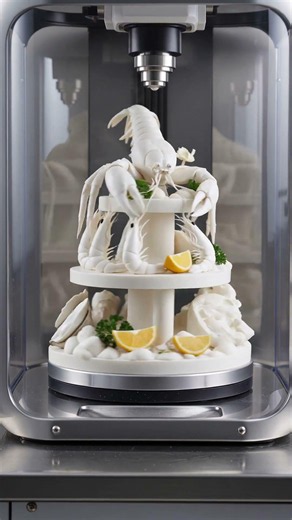 3D Printed Seafood Tower 🦐🤖 The Ultimate Luxury Feast