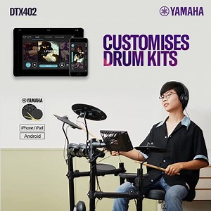 DTX402 App customises drum kits and helps in training and practice sessions. Now drum playing is easy if you have the DTX402 Series with you. #yamahamusic #yamahasound #makewaveswithyamaha #drumkits Click here to know more: https://yamaha.io/3vYm7Nu | Yamaha Music India