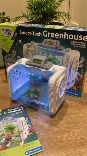 Just A Normal Mum on Instagram: "Ad| Bring plant science to life with the @clementonitoys_global Smart Tech Greenhouse 🌱 This is not just planting seeds but plant science, with a smart greenhouse that has built in sensors to track temperature, humidity and light and displays it on the screen. The greenhouse lights even let kids know when the plants are maybe too warm or dry! A great way for kids to learn about growing, monitoring and looking after plants. 🪴 This Greenhouse set comes with seeds