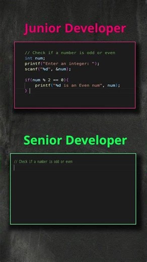 Junior vs. Senior Developer: C Programming Edition 💻