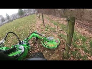 Avant Tecno Wheel loader with Fence Mower in action. This thing is awesome at trimming!