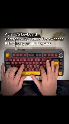 Aula F75 Keyboard Sound Test | Gateron Milky Yellow Pro V2 Linear Switches | Creamy ASMR