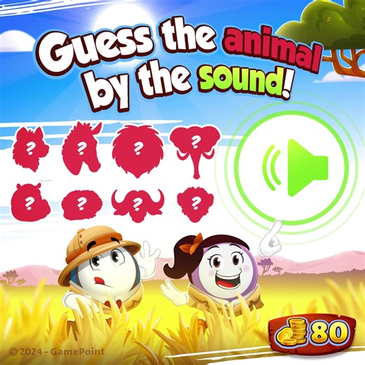 🧐😂 Can you guess the animal by the sound?! 🔊🔊 Turn on your volume and hear that eerie laugh… what could it be? | GamePoint Bingo