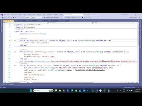 ASP.NET Tutorials - Online Election System TYBCA sem 5 Exam Question #viralvideo #aspnet #exam