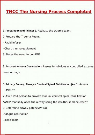 Tncc The Nursing Process Latest Actual Questions And Verifie video