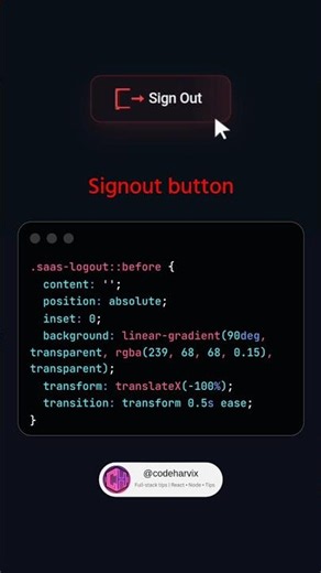 Create a SaaS-Level Animated Logout Button 🚀