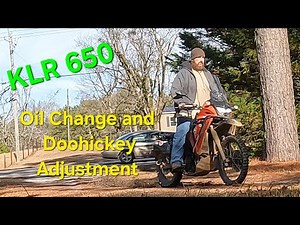 2022 Kawasaki KLR 650 Oil Change & Doohickey Adjustment \\ 3rd Gen KLR \\ DIY \\ Saving Money 💰