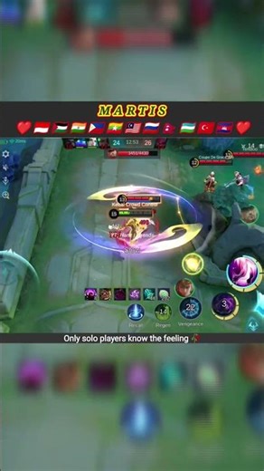 Only solo players know the feeling 🥀 #mobilelegends #mlbb #martis #shorts