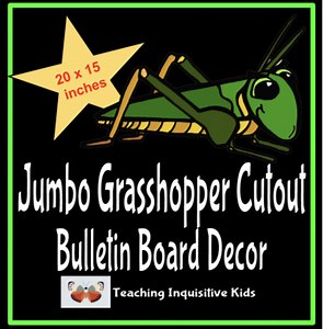 Jumbo Grasshopper Poster Cutout: Bulletin Board Decor
