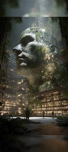 Giant Mind Inside a Library | wildest imagination X086