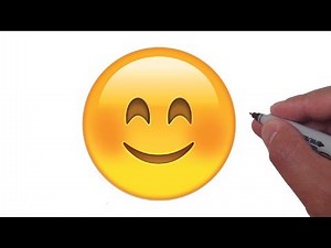 How to Draw the Smiling Face with Smiling Eyes Emoji