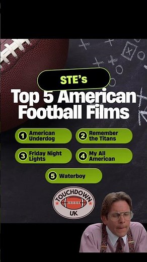 Top 5 American football movies ever? #nfl