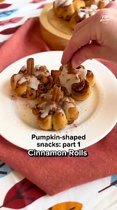 3K views · 15 reactions | Pumpkin-shaped snacks part 1: cinnamon...
