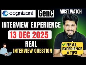🔥 Cognizant GenC Interview Experience 13 Dec 2025 | Full Process, Questions & Tips 🔥