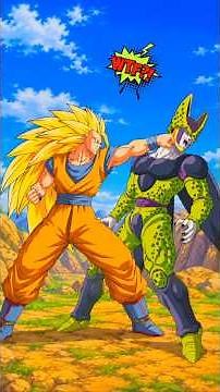 ⚡ Super Saiyan 3 Goku vs Perfect Cell 🥶 Cell Couldn't Even Fight Back!#goku #dragonball #shorts