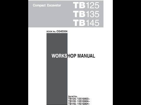 Takeuchi TB125 TB135 TB145 - Workshop Manual