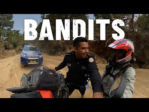 Guatemalan POLICE escorts Dutch biker and her motorcycle through area with BANDITS |S6-E65|