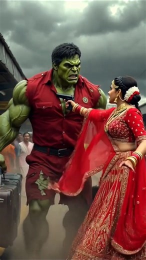 रेलवे स्टेशन पर दुल्हन ने हल्क पर तानी गन 😱 Hulk ने ट्रेन रोक दी | Powerful Hulk Action Scene