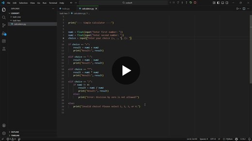 #codsoft #codsoftinternship #internship #task2 #learningbydoing #careergrowth #studentdeveloper #python #programming #softwaredevelopment #techjourney #freshers #itstudent #skilldevelopment | Deepak V