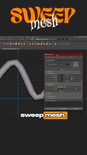 Create realistic rope in Maya using curves & sweep mesh 🔥 Easy workflow#maya #3d #tutorial #gamedev