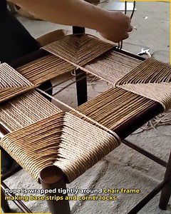 Rope Weaving Chair. #RopeWeaving #ChairRepair | Gizmo Trends