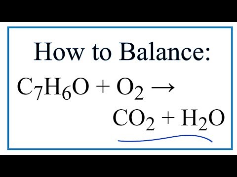 How to Balance C7H6O + O2 = CO2 + H2O