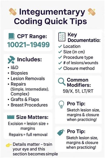 CPT tips: Integumentary System