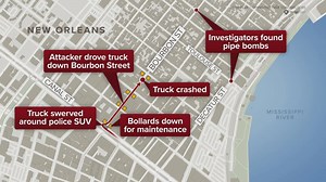Map shows details of how Bourbon Street attack unfolded in New Orleans