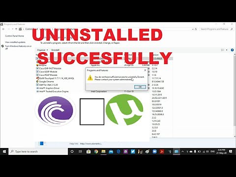 BitTorrent||μTorrent(uTorrent)-You do not have sufficient access to uninstall a program ~FIX