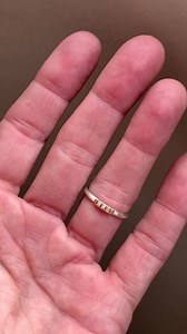 Vintage Inspired Wedding Band Tiny Diamonds 14k Yellow Gold Silver Delicate Boho Bridal Ring Her Mixed Metals 3 Sparkly Gemstones - Glow Row - Etsy