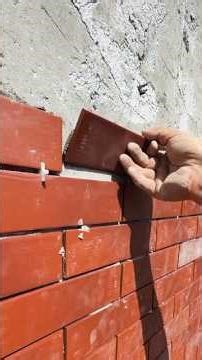Brick tiles installation #construction