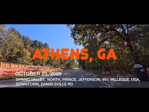 ATHENS, GEORGIA - OCTOBER 23, 2025 - SPRING VALLEY, NORTH, PRINCE, JEFFERSON, 441, MILLEDGE, UGA
