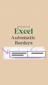 6.3K views · 65 reactions | Automatic Borders in Excel 勞 | Miss Excel | Facebook