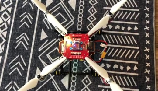 匿名科创-匿名TI全开源飞控一键控制光流定点试飞