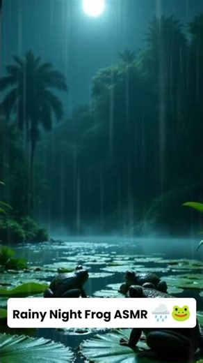Rainy Night Frog ASMR | Relaxing Rain & Frog Sounds for Sleep 🌧️