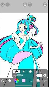 【プリキュアぬりえ】プリンセスキュアウインクのぬりえ👑#shorts #キミとアイドルプリキュア #precure