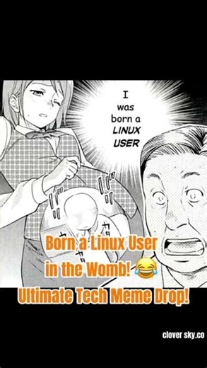 Born a Linux user in the womb! 😂 Epic tech meme. Like & sub! 