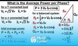 Mind Luster - Learn Electrical Engineering Ch 13 3 Phase Circuit 34 of 53 Average Power per Phase