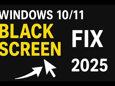 Windows 10/11 Black Screen With Cursor Fix (2025)