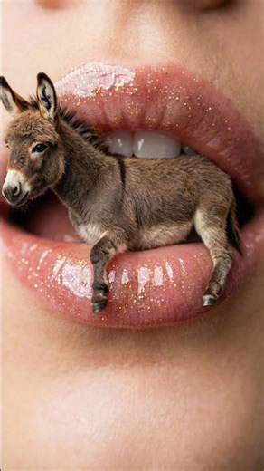 the tiny donkey battles the glossy lips!👄🔥🫏 | The funniest escape ever ✨️