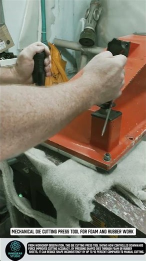 Mechanical Die Cutting Press tool for foam and rubber work #tools