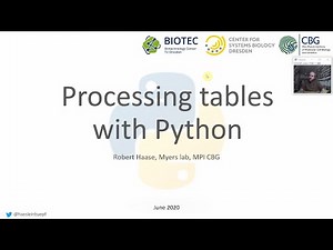 10d Processing tables with python using numpy and pandas